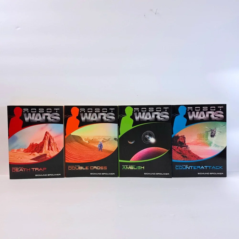 Tyndale Robot Wars Book Set 1-4 Sigmund Brouwer Paperback Kids Sci-Fi